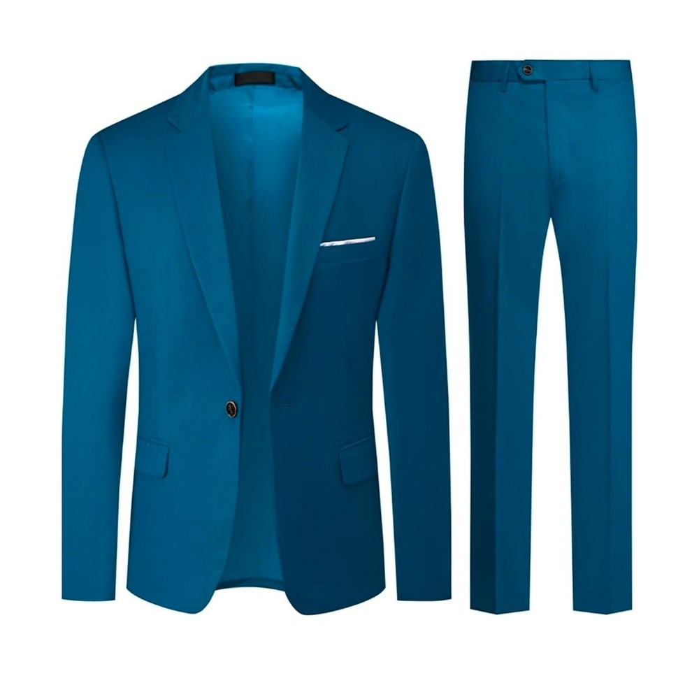 Allthemen Men's 2 Piece Suit Regular Fit, One Button XL